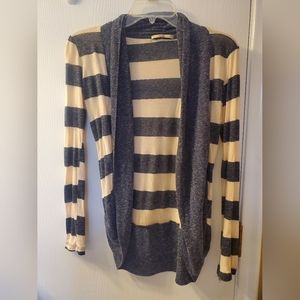 Papaya navy blue & cream cardigan